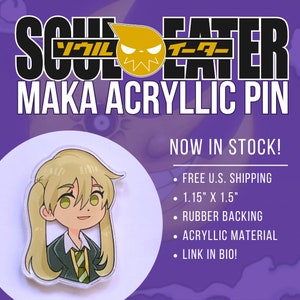 Soul Eater Maka Acryllic Pin