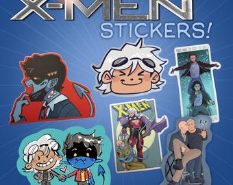 Marvel X-Men-stickers (Professor X, Magneto, Quicksilver, Nightcrawler)