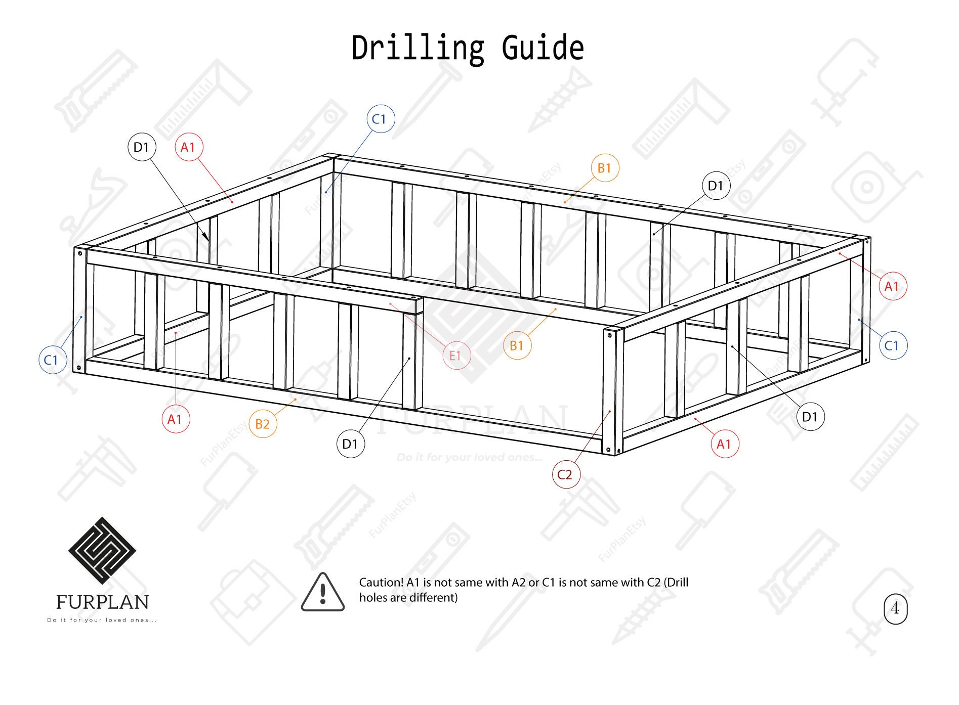 US Queen Size Montessori Bed Plan Montessori Bed Full Bed Etsy