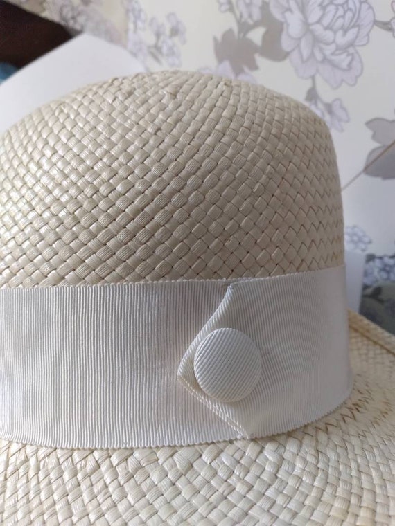 Unique Vintage Bowler/Derby Style Straw Hat by Marida… Gem