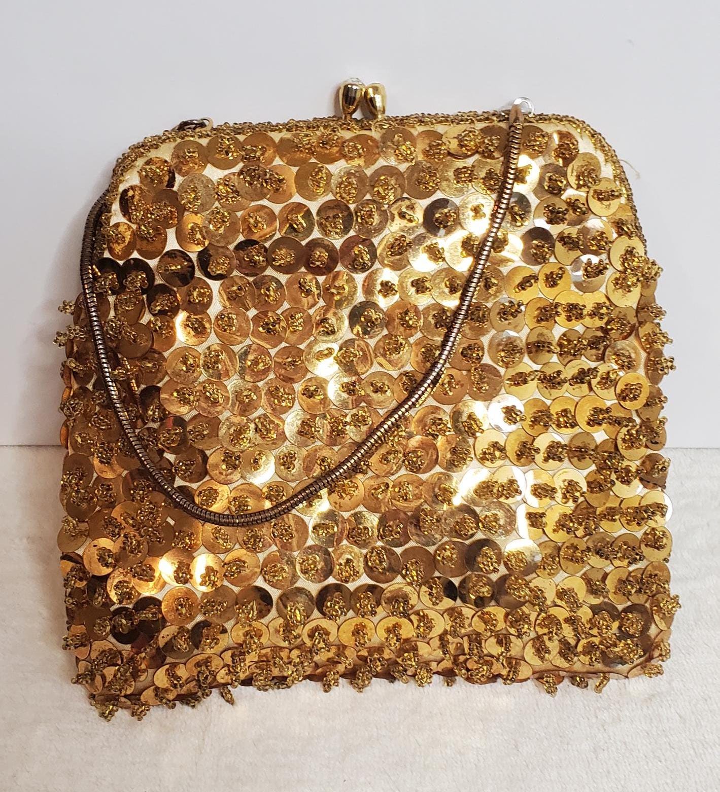 Gold sequin purse hotsell