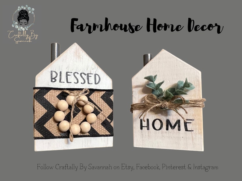 Mini Farmhouse Wooden Home Decor Etsy