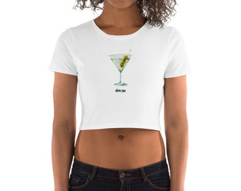 Women’s Crop Tee | Olive Baby Tee | Olive Shirt | Olive crop top