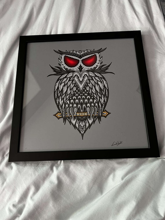Owl Energetic Art From an Indie Artist Sacred Geometry Art Geometric Tattoo  Stencil Energetic T-shirts - Etsy