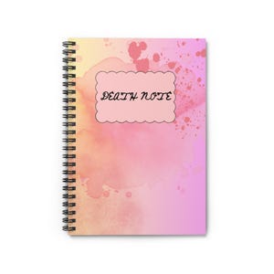 Spiralnotizbuch - Death Note Design, Niedliches Journal, Geschenk für Autoren, Einzigartiges Briefpapier, Schulmaterial, Individuelle Notizbücher