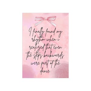 Inspirational Quote Ballerina Wall Art, Dance Theme Ballet Print, Motivational Poster for Dancer, Unframed Prints, Home Decor Gift, Positive