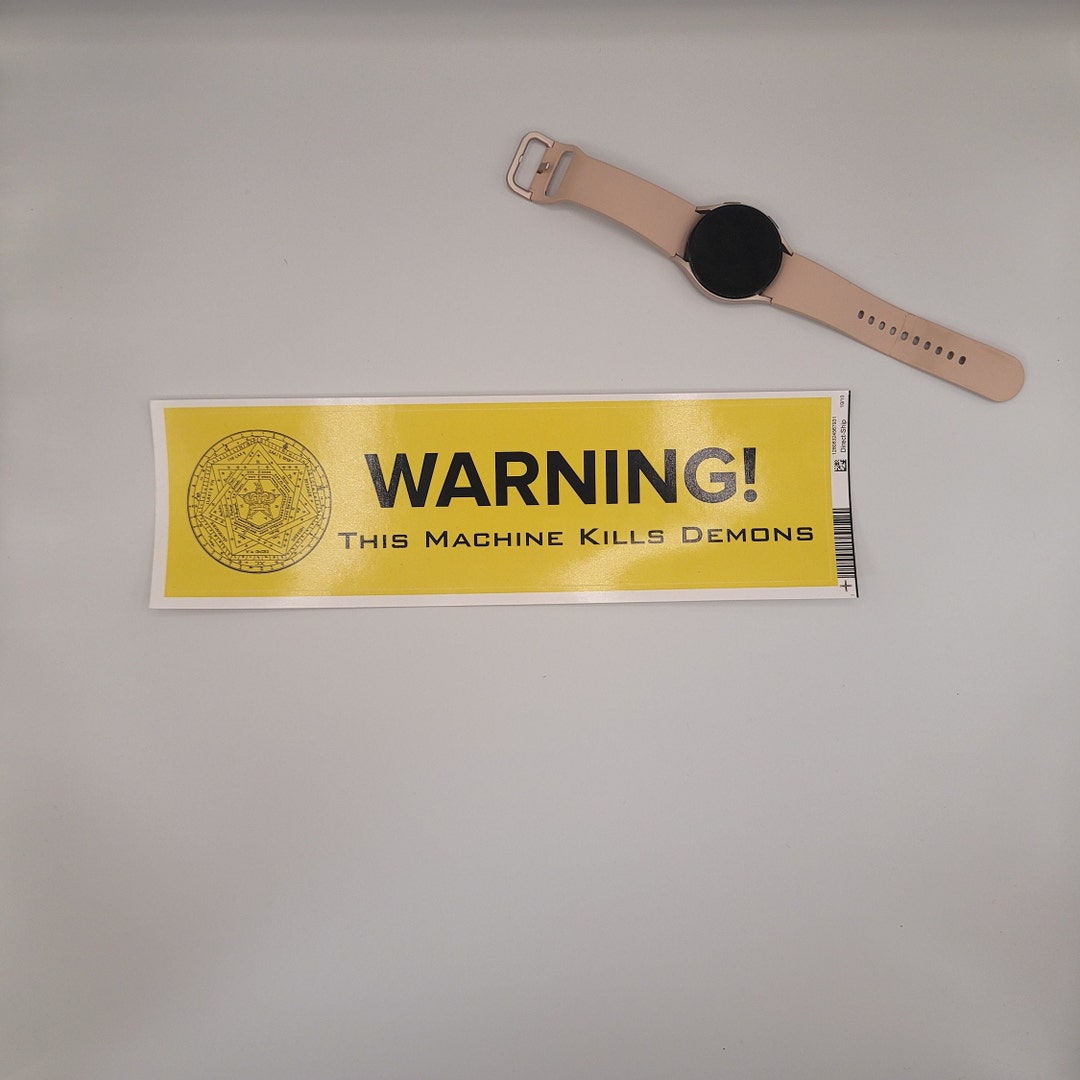 Laundry Files Bumper Sticker This Machine Kills Demons Etsy