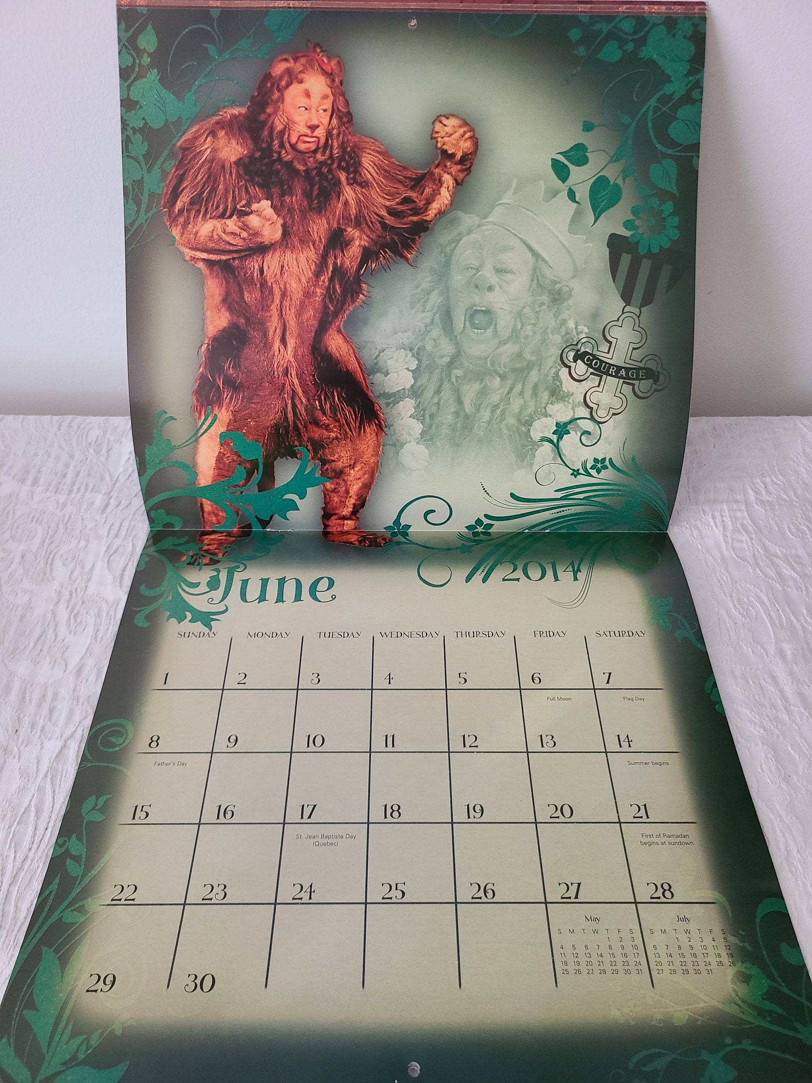 Wizard of Oz Wall Calendar 2014 75th Anniversary Day | Etsy Wizard of Oz Wall Calendar 2014 75th Anniversary Day | Etsy