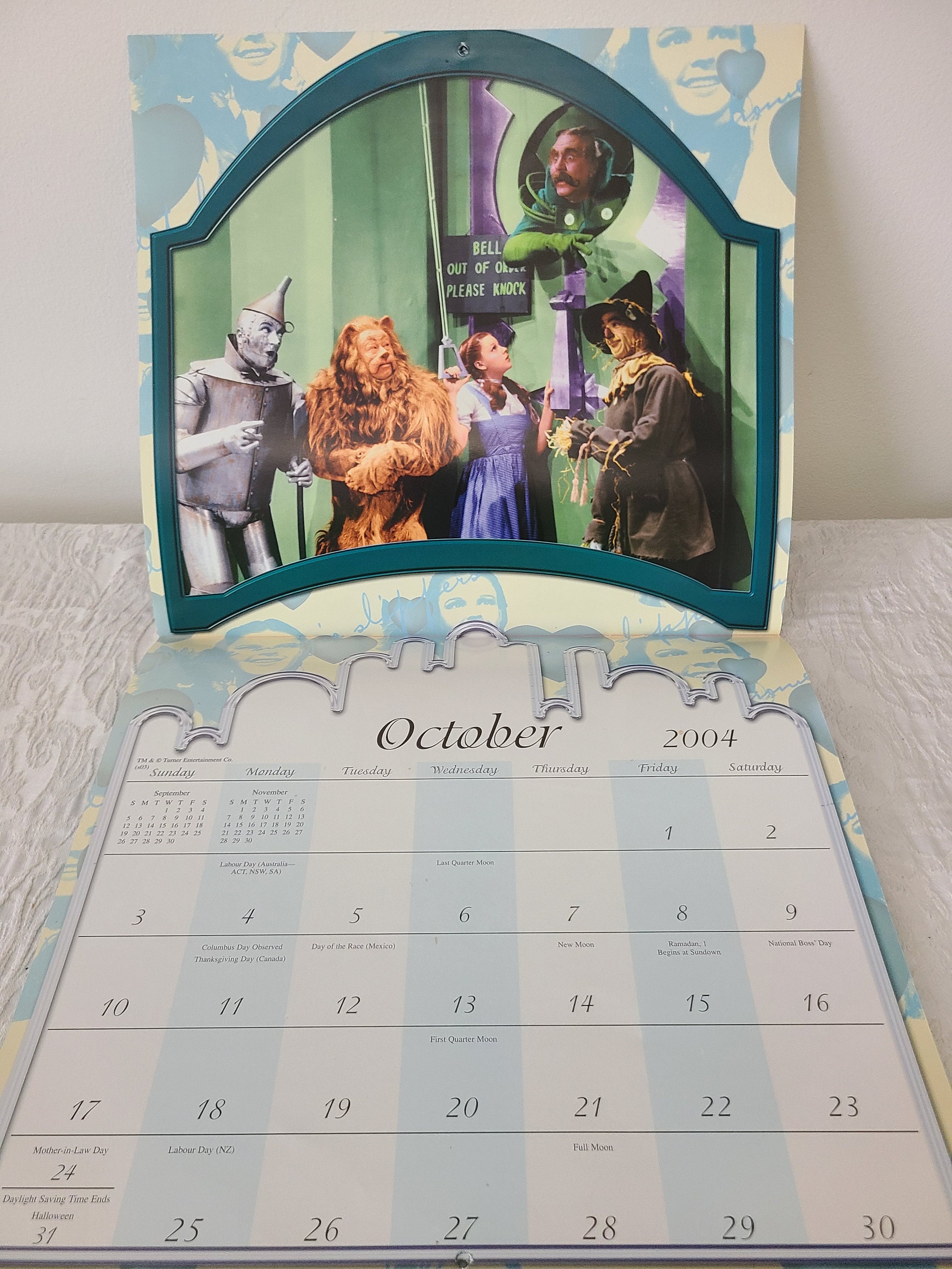 wizard-of-oz-wall-calendar-2004-day-dream-vintage-etsy