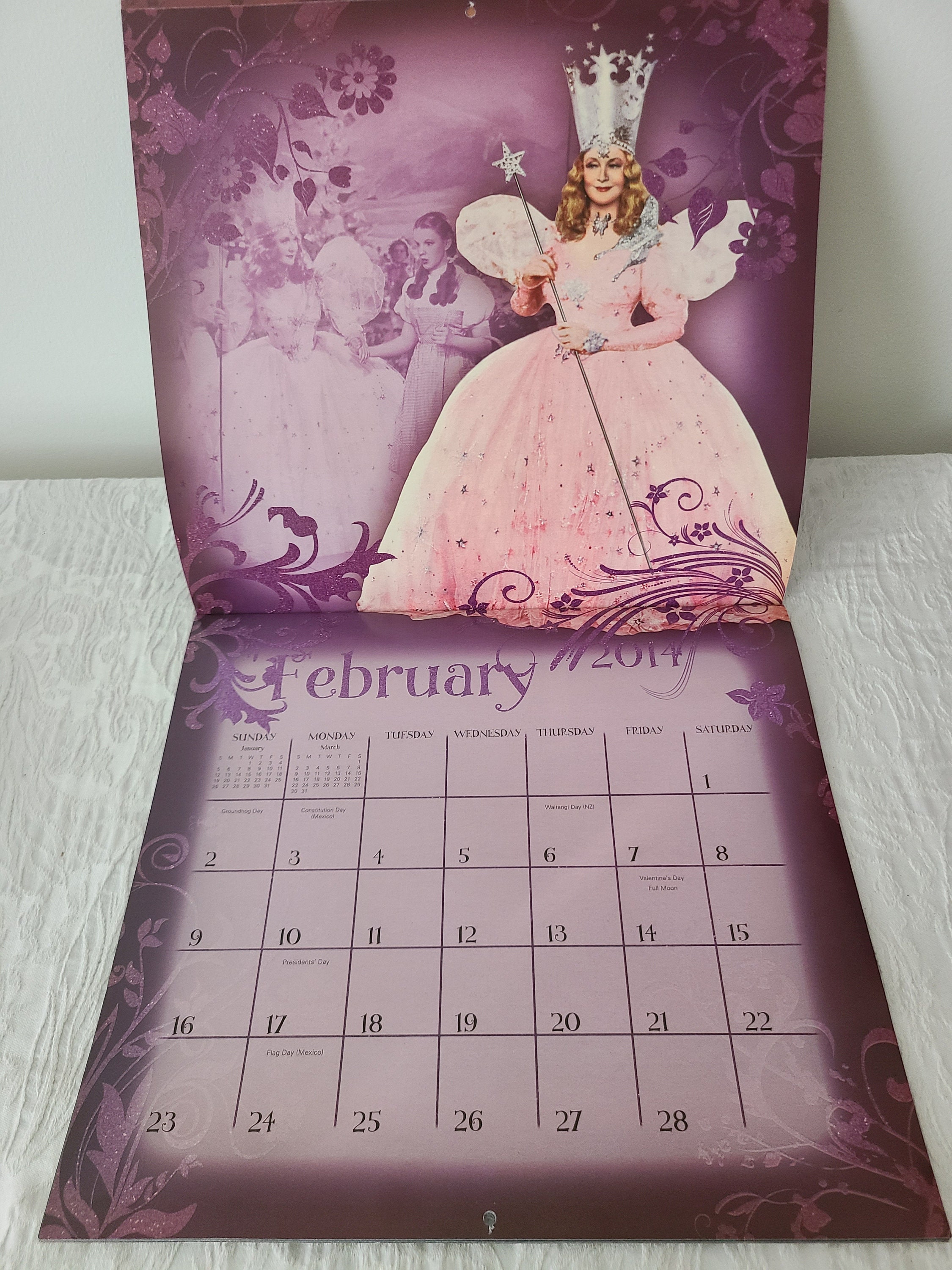 Wizard of Oz Wall Calendar 2014 75th Anniversary Day Etsy