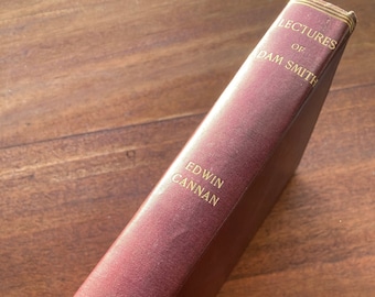 Adam Smith Buch / Rare, The Books of Adam Smith, 1896 erste Oxford Edition, bearbeitet von Edwin Cannan / antiquarischem Adam Smith