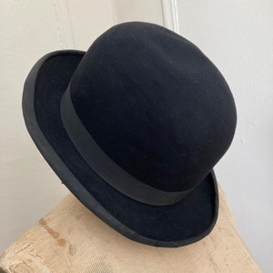 70s black vintage Derby hat by Stetson in original box