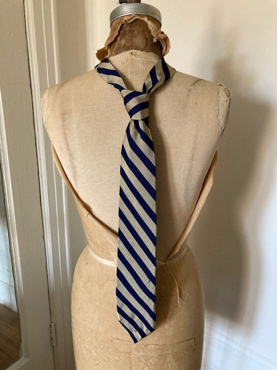 90s blue tie / Vintage 90s Pierre Cardin silk tie 