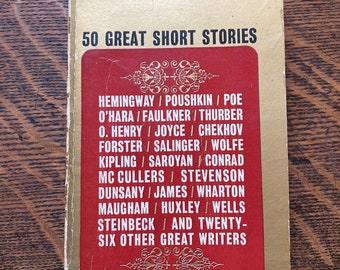 50 Great Short Stories - vintage Hemingway, Poe, Steinbeck, published by Bantam 1971