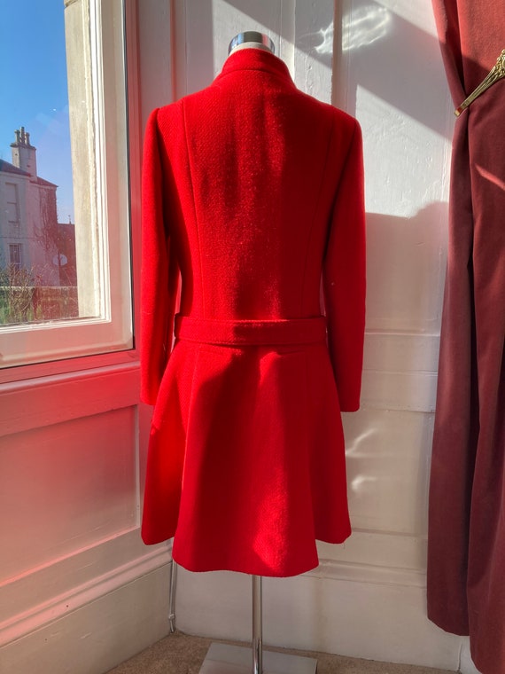 60s red coat / Modern Deb Space Age wool coat / r… - image 5