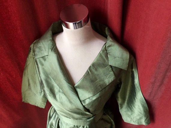 Green 50s dress / 50s-style 1960s Jean Varon, Joh… - image 2