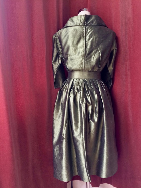 Green 50s dress / 50s-style 1960s Jean Varon, Joh… - image 3