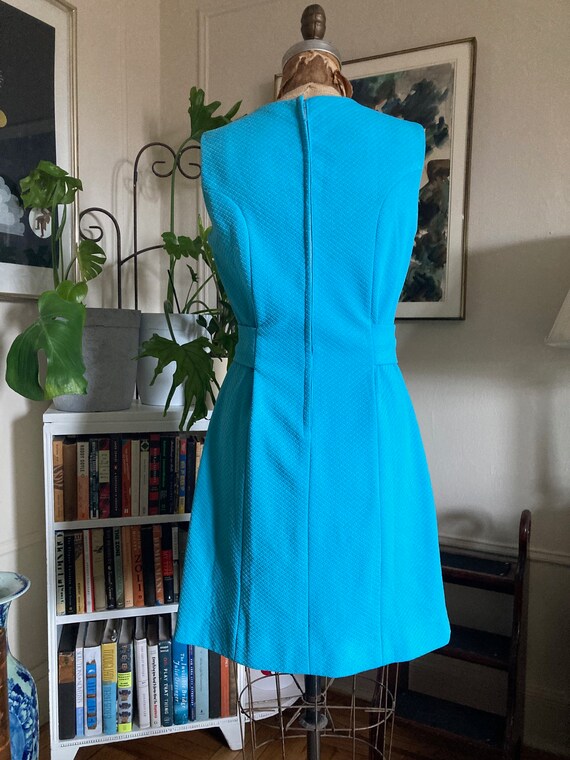 60s blue shift dress /  Mad Men 60s dress / blue … - image 3