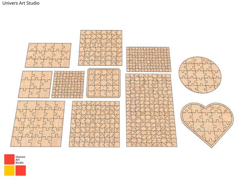 Laser Cut Puzzle Template Collection svg Cut File Etsy Laser Cut Puzzle Template Collection svg Cut File Etsy