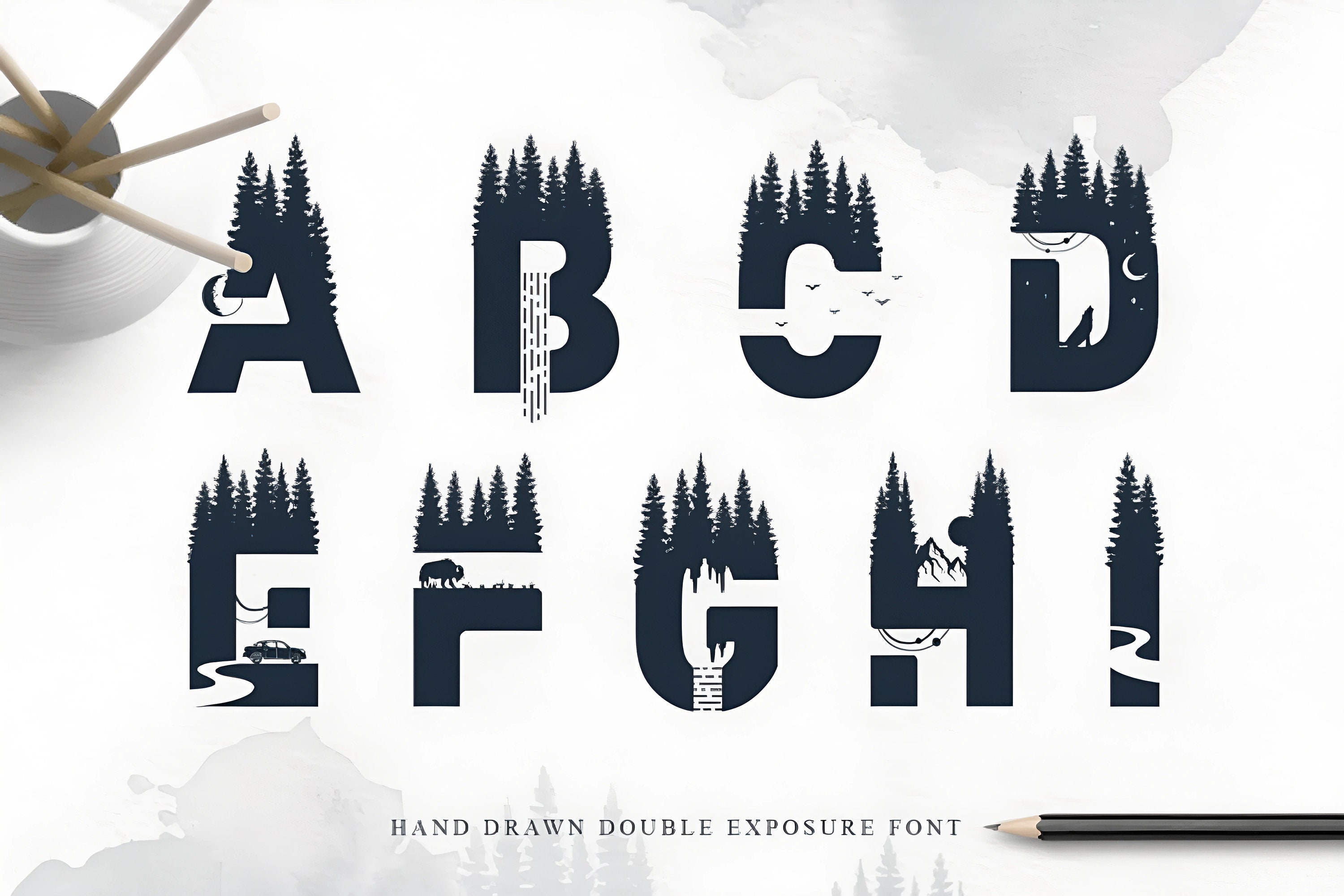 Wald Schriftart Buchstaben SVG geschnitten Dateien für Cricut Etsy.de Wald Schriftart Buchstaben SVG geschnitten Dateien für Cricut Etsy.de