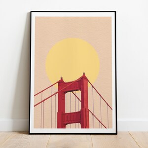 Printable Wall Art Golden Gate Bridge San Francisco Mid - Etsy