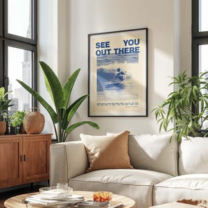 Vintage Surfing Poster, Malibu Erster Punkt Surf Kunstdruck, Retro Surf Decor, California Wave Wandkunst, Küsten minimalist Print, Strandhaus Bild 13