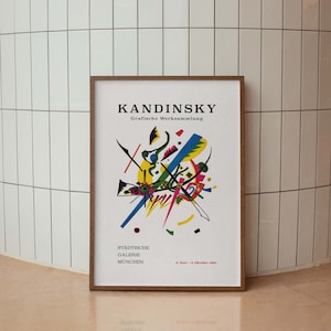 Kandinsky German Exhibition Poster, Abstract Art Print, Mid Century Modern, Minimal Vintage Art Print, Art Exhibition Poster, Modern Art