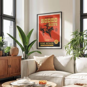 Vintage Rodeo Days Poster, Western Poster, Typografie Druck, Country Western Kunst, Minimal Vintage Kunstdruck, Retro Poster Druck, Wüsten Kunst Bild 13
