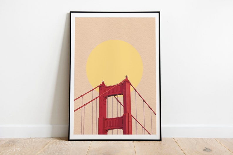 Printable Wall Art Golden Gate Bridge San Francisco Mid - Etsy