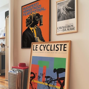 Le Cycliste Print, Vintage Cycling Poster, Retro Bicycle Wall Art, French Sports Decor, Tour de France Style, Modernist Art for Cyclist image 17