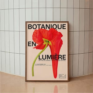 Blumen botanische Kunst Poster, französische Kunst Ausstellung Druck, moderne Wandkunst, Mitte des Jahrhunderts moderne Wand-Dekor, Blumen Wandkunst