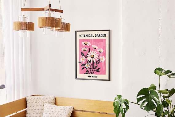New York Botanical Garden Poster, Flower Poster, Typography