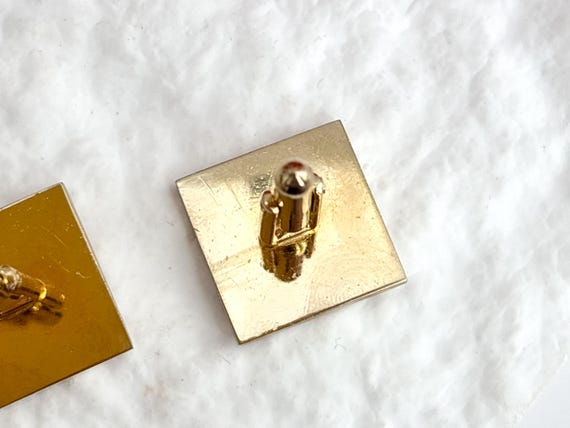 Rectangular Art Deco Inspired Textured 80's Style… - image 8