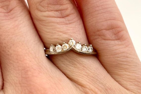 Stackable Chevron | V Shaped Minimalist Wedding B… - image 1