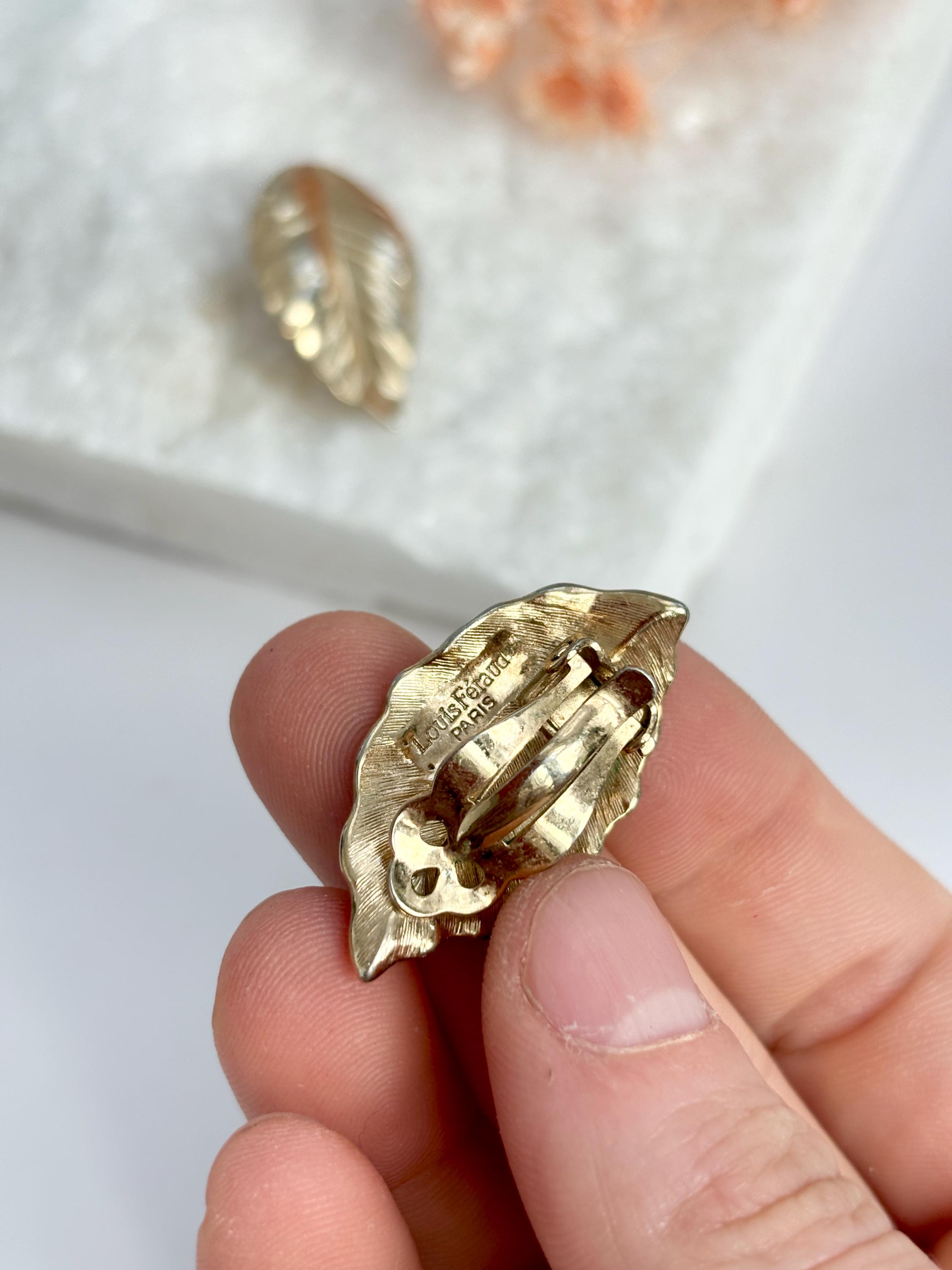 Boucles D'Oreilles Clips Vintage Louis Féraud - Occasion