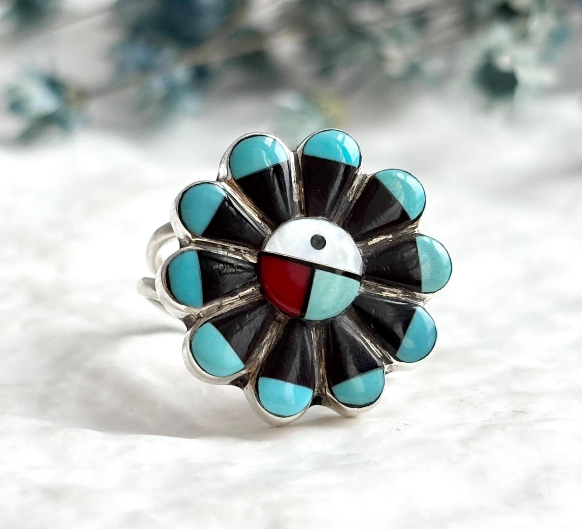 Zuni Sun Face Ring - Etsy