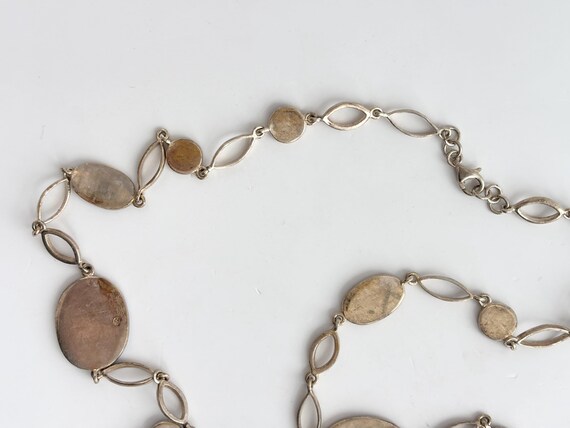 Blue Opal Gemstone Multi Sectioned Solid Sterling… - image 13