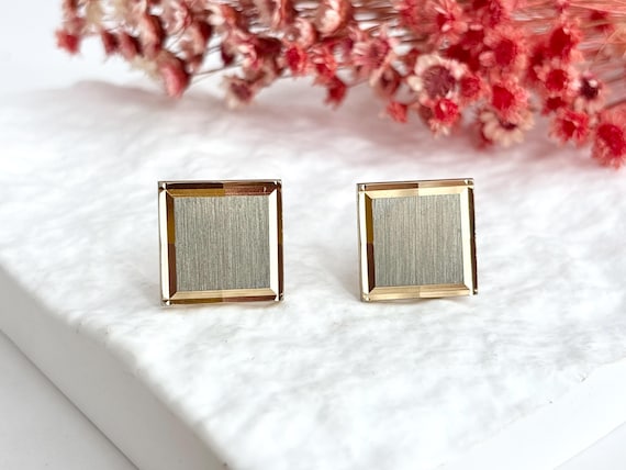 Rectangular Art Deco Inspired Textured 80's Style… - image 5