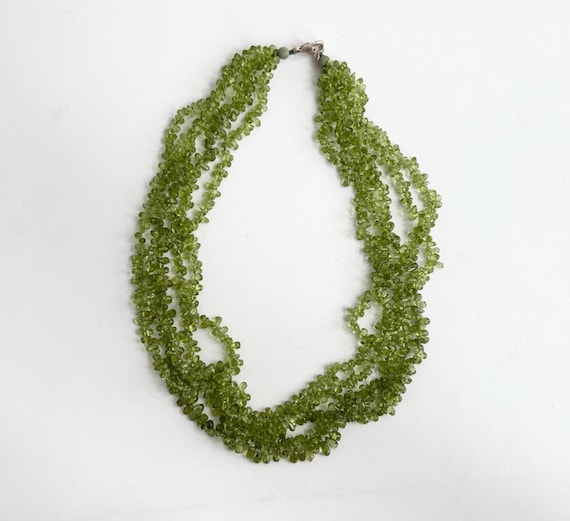 Peridot Multi Gemstone Gemstone Multi Strand Vint… - image 1