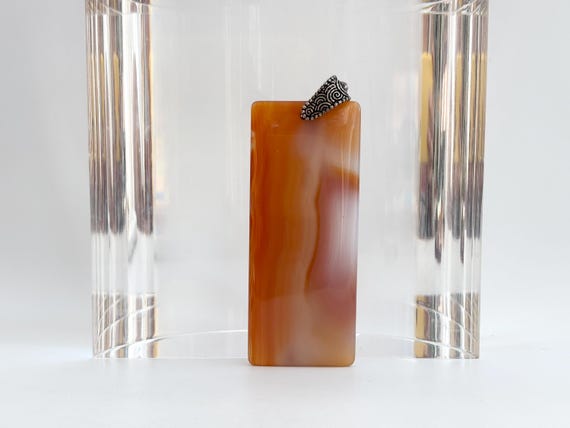 Carnelian Agate Stone Rectangular Geometric Shape… - image 9