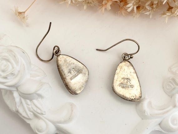 Opal Accented Triangular Sterling Silver 925 Mini… - image 7