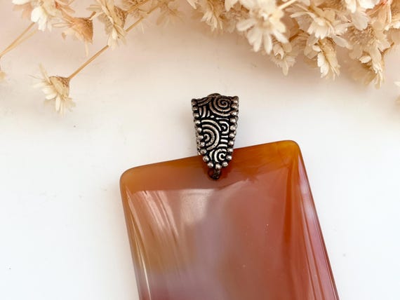 Carnelian Agate Stone Rectangular Geometric Shape… - image 3