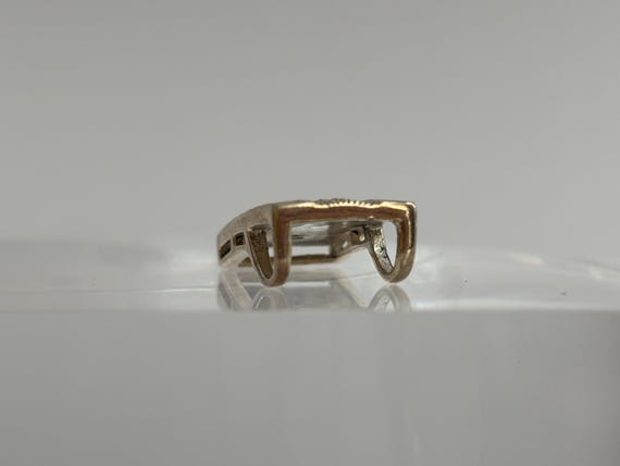 Art Deco Rectangular Marcasite Accented Cutout De… - image 10