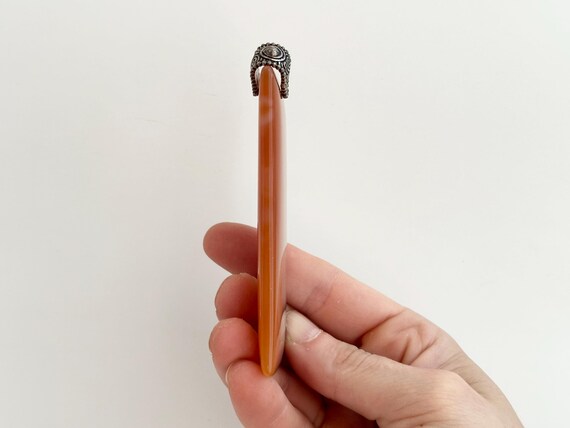 Carnelian Agate Stone Rectangular Geometric Shape… - image 6