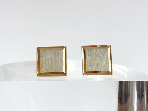 Rectangular Art Deco Inspired Textured 80's Style… - image 12