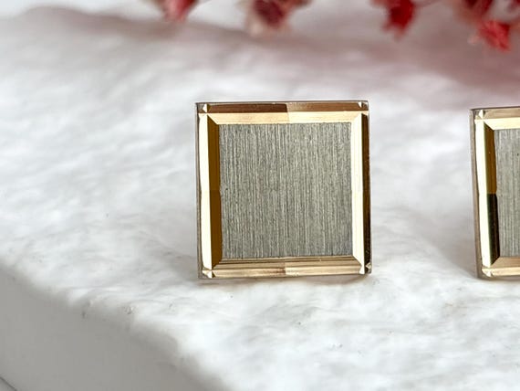 Rectangular Art Deco Inspired Textured 80's Style… - image 3