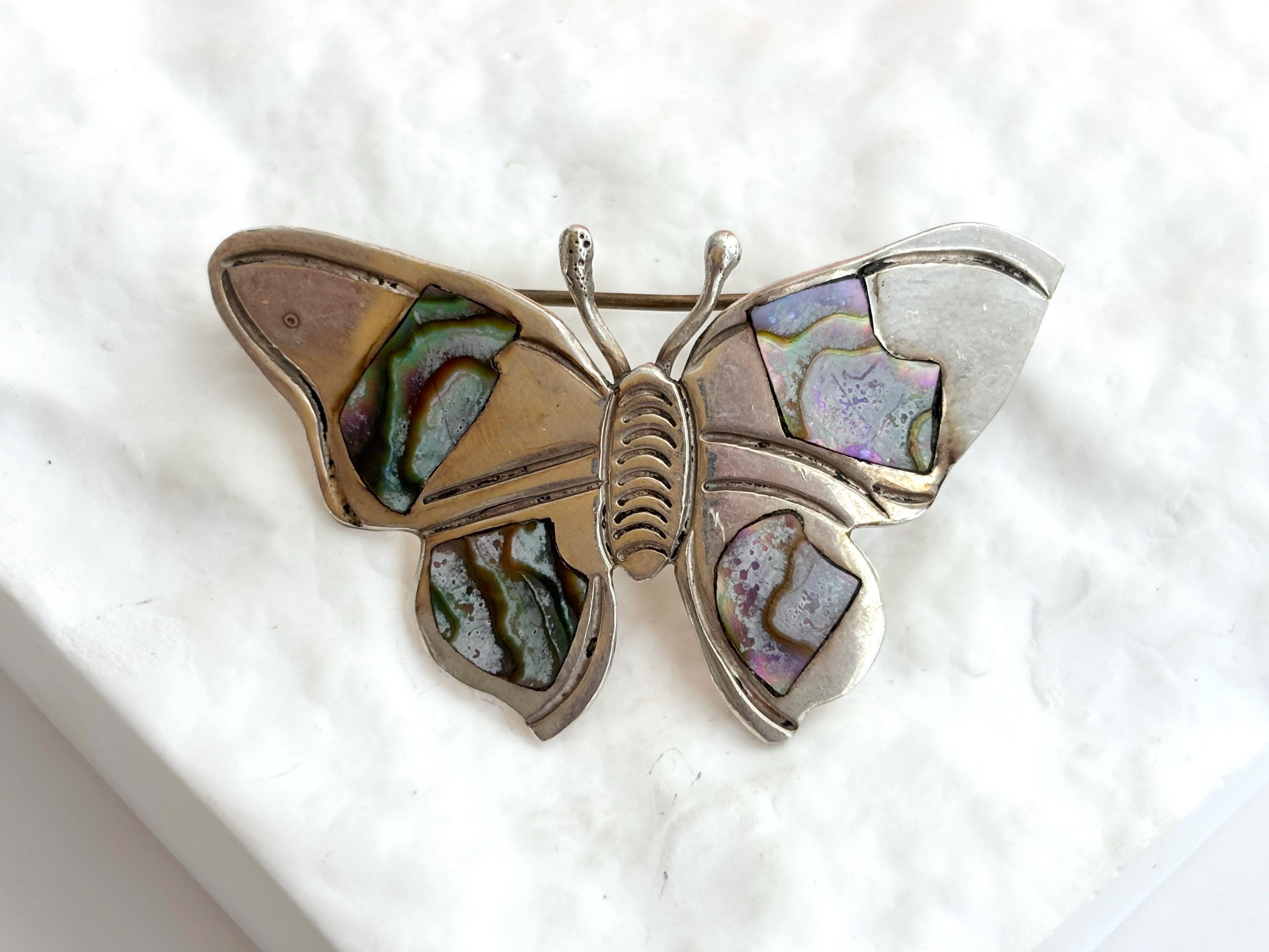 Navajo Silver Butterfly Brooch - Etsy