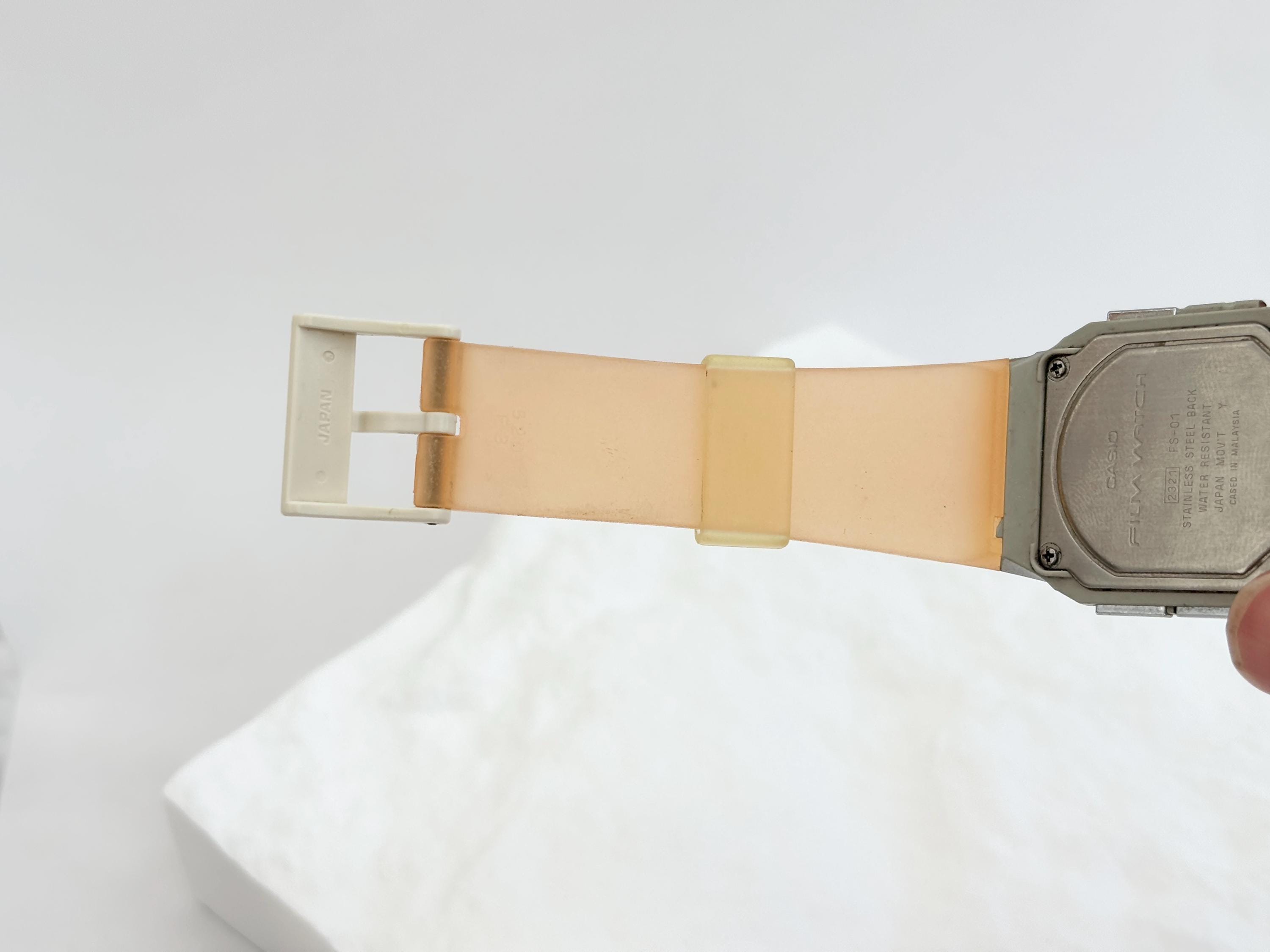 CASIO FS-01 2324 Orange & Blue Illuminator Analog / Digital  display picture 3