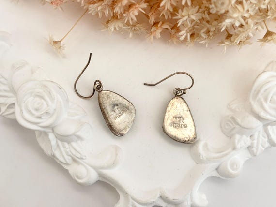 Opal Accented Triangular Sterling Silver 925 Mini… - image 6