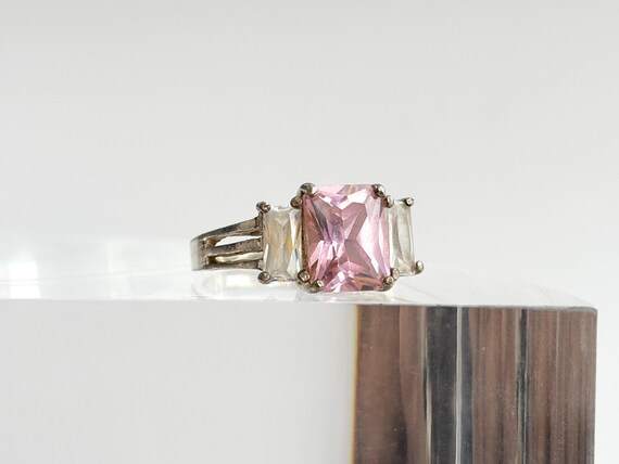 Pink Quartz Multi Gemstone Split Split 925 Sterli… - image 3